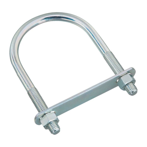 National Hardware Round U-Bolt, 1/2", 3-1/2 in W, 6 in H, Zinc Plated Steel N347-815 - main